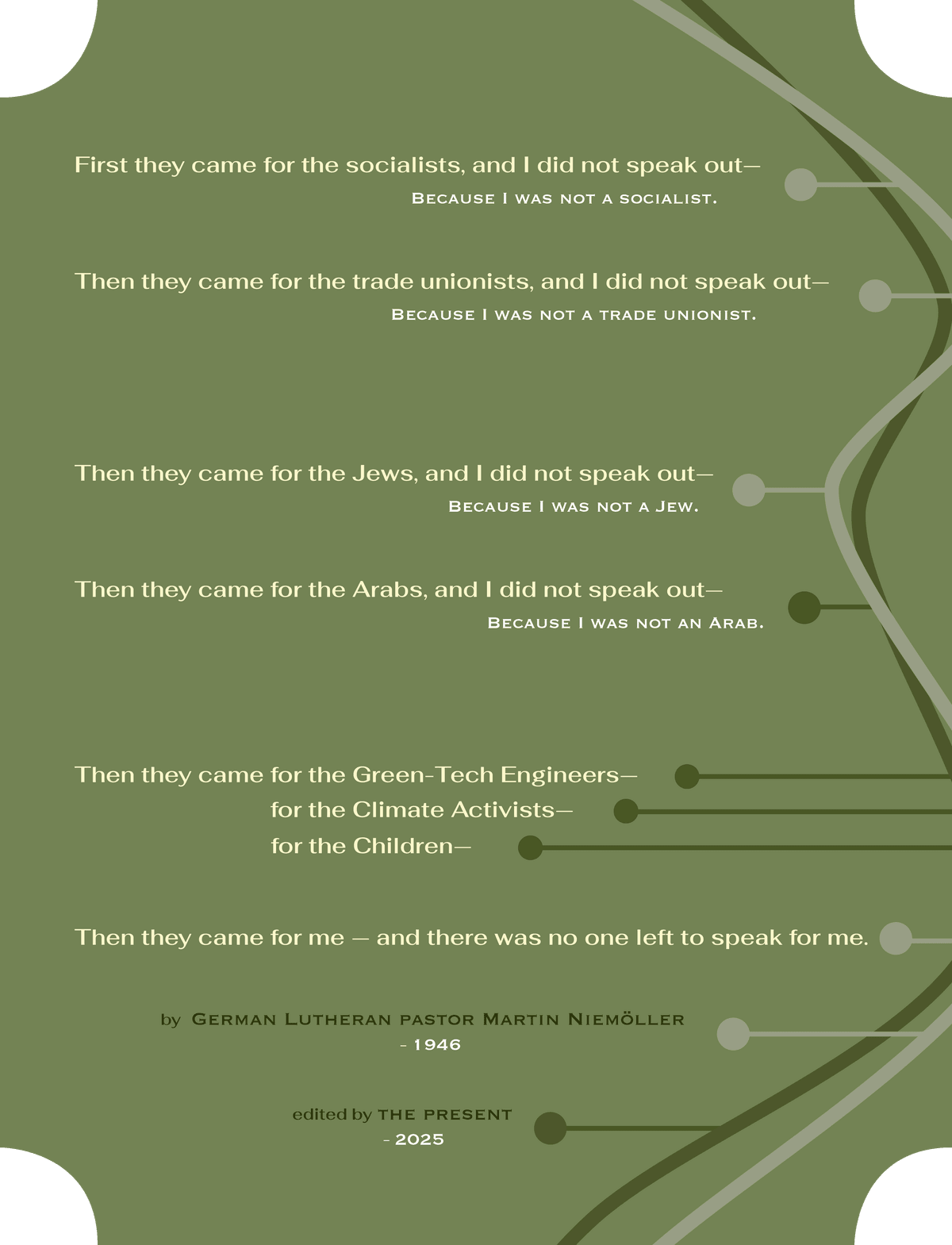 A poem: first they came for...