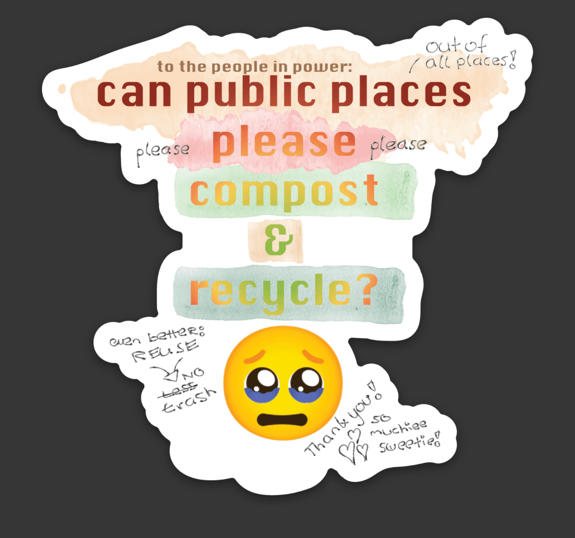 can public places please compost & recycle?