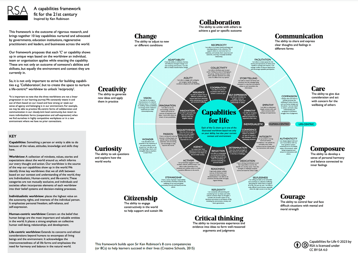 A framework to nurture life-centric capabilities.